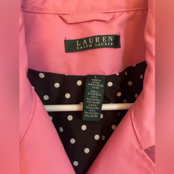 LAUREN Ralph Lauren Pink Belted Raincoat - Picture 3 of 8